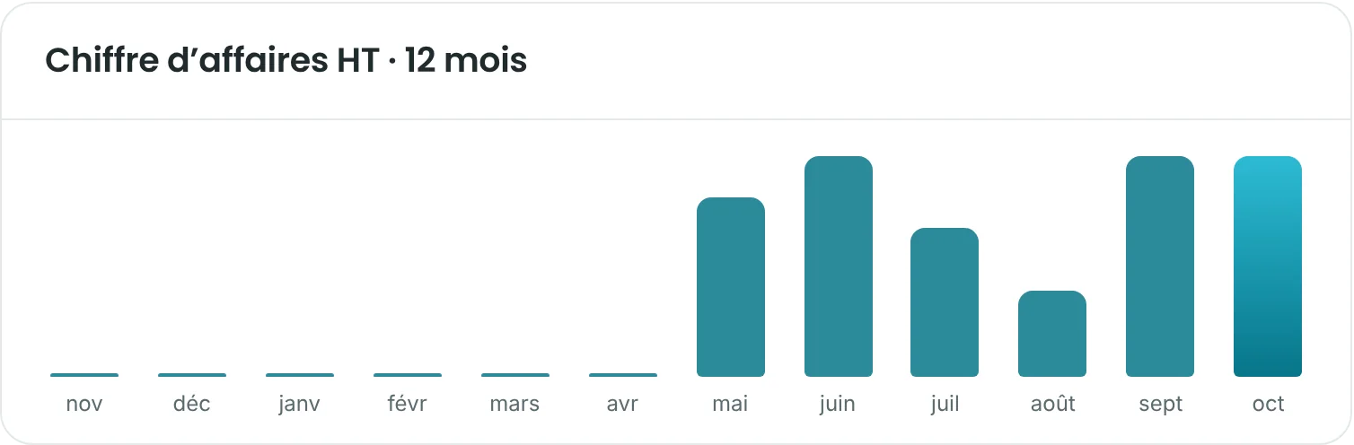 Le chiffre d’affaires des douze derniers mois, dans Factosyn