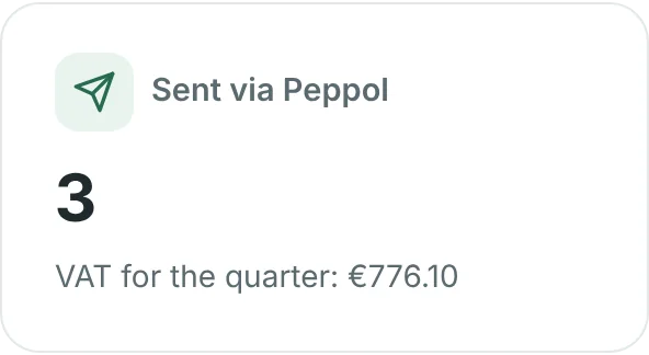 Invoices sent via Peppol this quarter: 3