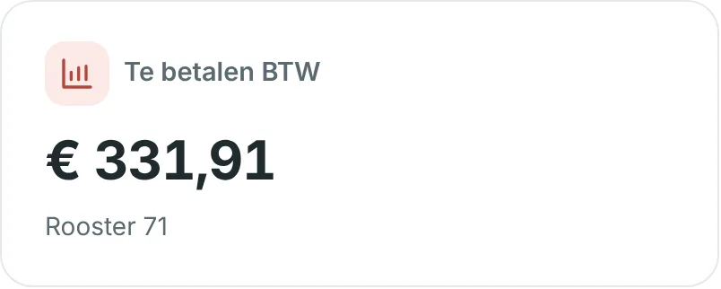 Het te betalen btw-bedrag en de export voor de boekhouder